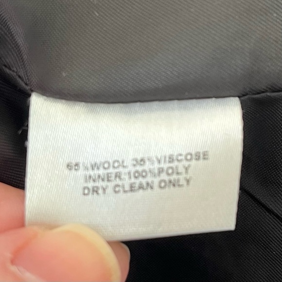 Alpha60 Drape Front Wool Blend Tie Front Jacket Black Fleck Mid Length Size XS - Picture 6 of 9